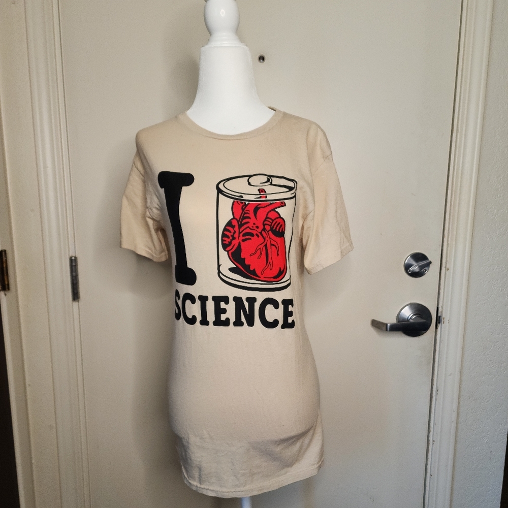 I heart science men's shirt